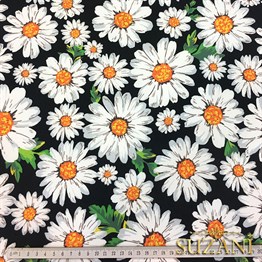 Papatya Desenli Kumaş