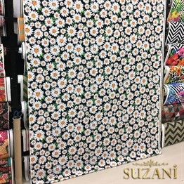 Papatya Desenli Kumaş