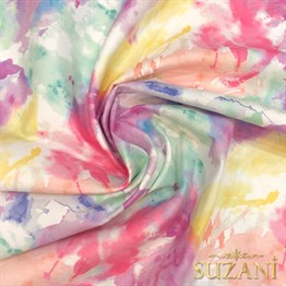 Pastel Batik Desenli Dijital Baskılı Kumaş