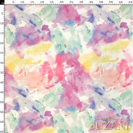 Pastel Batik Desenli Dijital Baskılı Kumaş