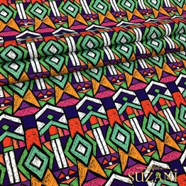 Pastel Etnik Desenli Kumaş