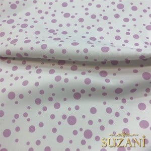 Pembe Damlacık Desenli Dijital Baskılı Kumaş