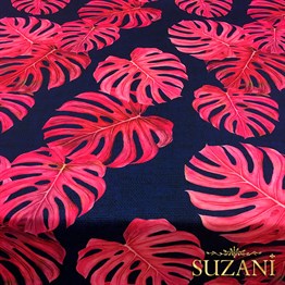 Pembe Deve Tabanı Desenli Kumaş