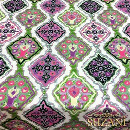 Pembe İkat Baklava Desenli Kumaş