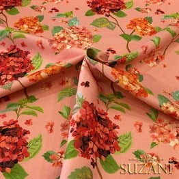 Pembe Ortancalar Desenli Kumaş
