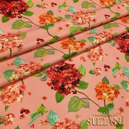 Pembe Ortancalar Desenli Kumaş