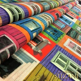 Pencereler Desenli Kumaş