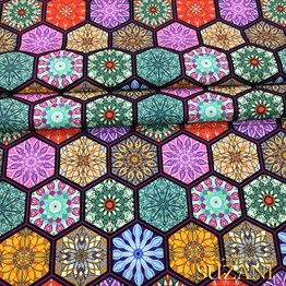 Petek Etnik Motifli Kumaş