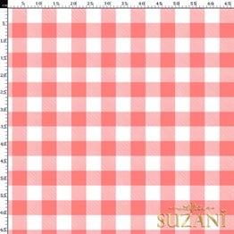 Pişmiş Ayva Büyük Pötikare Desenli Dijital Baskılı Kumaş