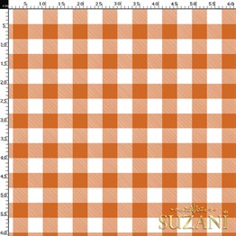 Portakal Büyük Pötikare Desenli Dijital Baskılı Kumaş