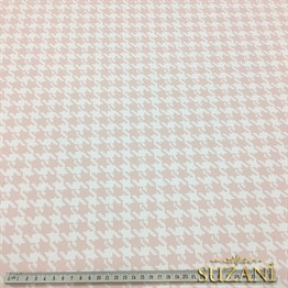Pudra Pembe Küçük Kazayağı Kumaş