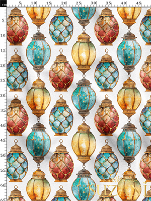 Ramazan Temalı Lamba Desenli Dijital Baskılı Kumaş
