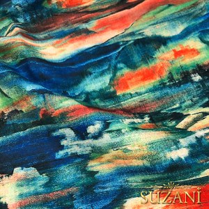 Renk Geçişli Taş Dokusu Desenli Dijital Baskılı Kumaş