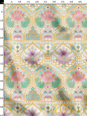 Renkli Çiçek Motif Desenli Dijital Baskılı Kumaş