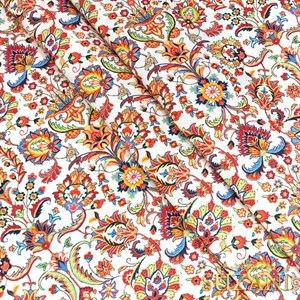 Renkli Goblen Desenli Dijital Baskılı Kumaş
