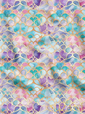 Renkli Motif Desenli Dijital Baskılı Kumaş