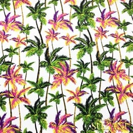 Renkli Palmiyeler Desenli Kumaş