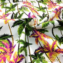 Renkli Palmiyeler Desenli Kumaş