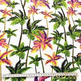 Renkli Palmiyeler Desenli Kumaş
