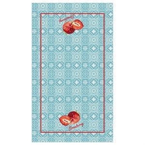 Retro Çilek Desenli Dikişsiz 4lü Fırın Örtüsü Kumaşı