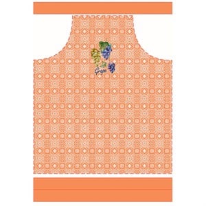 Retro Üzüm Desenli Mutfak Önlüğü Kumaşı