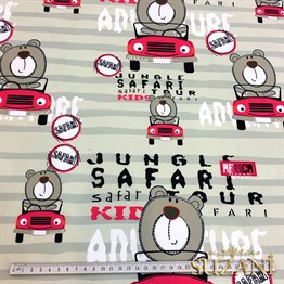Safari Temalı Çocuk Kumaşı