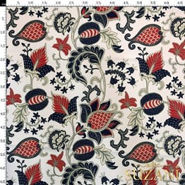 Şal Desenli Çiçekli Kumaş