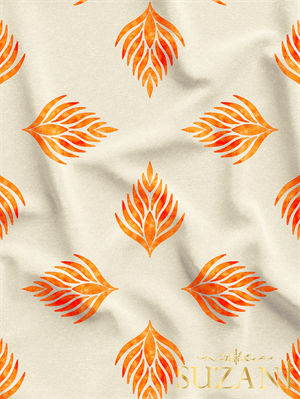 Şal Desenli Dijital Baskılı Kumaş