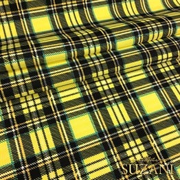 Sarı Ekose Kumaş