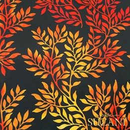 Sarı Turuncu Yapraklar Desenli Kumaş