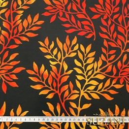 Sarı Turuncu Yapraklar Desenli Kumaş