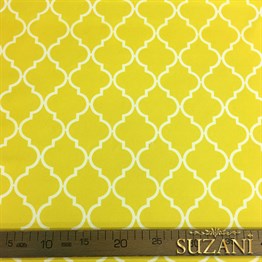 Sari Zeminli Moroccan Desenli Çocuk Kumaşı