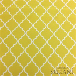Sari Zeminli Moroccan Desenli Çocuk Kumaşı