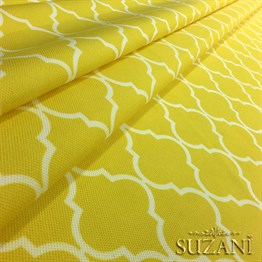 Sari Zeminli Moroccan Desenli Çocuk Kumaşı