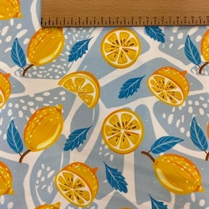 Seaside Limon Desenli Dijital Baskılı Kumaş