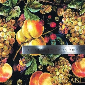 Şeftali Desenli Dijital Baskılı Kumaş