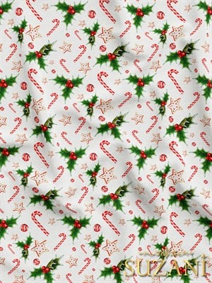 Şeker Kamışı Desenli Dijital Baskılı Kumaş