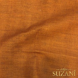 Sıcak Turuncu Keten Görünümlü Dijital Baskılı Kumaş