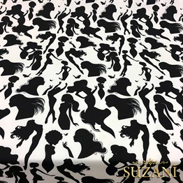 Silüet Kadınlar Desenli Kumaş