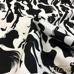 Silüet Kadınlar Desenli Kumaş