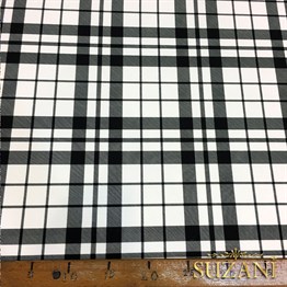 Siyah Beyaz Modern Ekose Kumaş