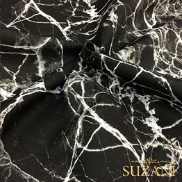 Siyah Mermer 01 Desenli Kumaş