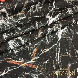 Siyah Mermer 02 Desenli Kumaş