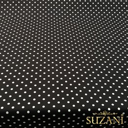 Siyah Zemin Küçük Puanlı Kumaş