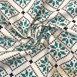 Stilize Kış Desenli Dijital Baskılı Kumaş