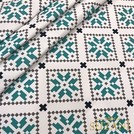 Stilize Kış Desenli Dijital Baskılı Kumaş