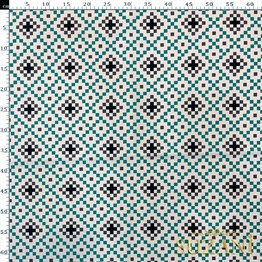 Stilize Kış Desenli Dijital Baskılı Kumaş