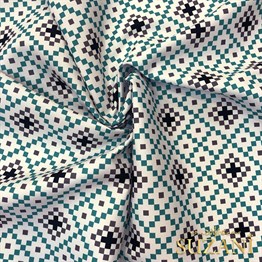 Stilize Kış Desenli Dijital Baskılı Kumaş