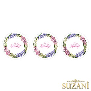 Sümbül Desenli Dikişsiz 3lü Supla Kumaşı