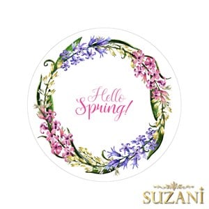 Sümbül Desenli Dikişsiz 3lü Supla Kumaşı